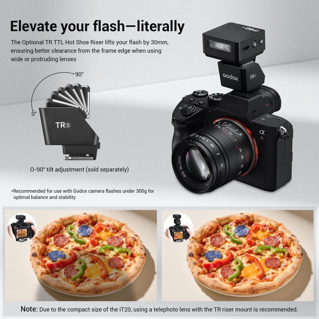 Authorized The Godox iT20 S Supports TTL Auto Flash and Manual Features Flash Exposure Compensation Speed Fine and a Power Range Speed Fine It