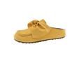 Retro Women's Slippers Bow Flat Sole Round Toe Cow Suede Women's Mules Dress Leisure Comfortable Inner Roman Zapatillas De Mujer