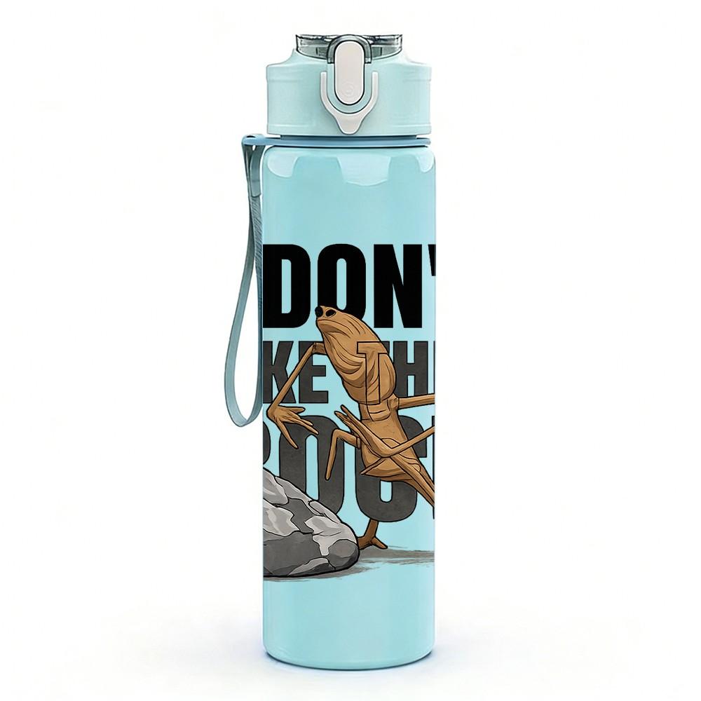 1PC I Don't Like Humans Bird Print 750ml Color Plastic Sports Water Bottle Leakproof Flip Straw Lid Suitable for Sports Office Home Use