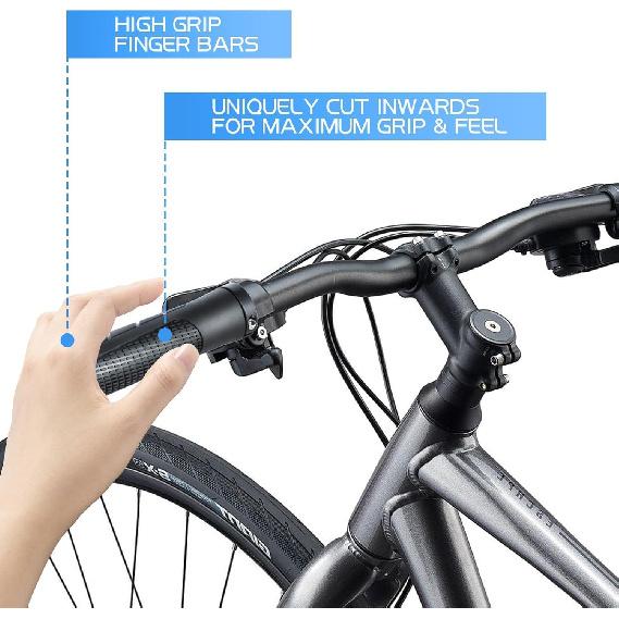 Bike Handlebar Grips, Aluminum Single Lock, Made of Soft High-Density Rubber, Suitable for BMX, Mountain Bikes MTB,Beach Cruisers, Scooters, Soft