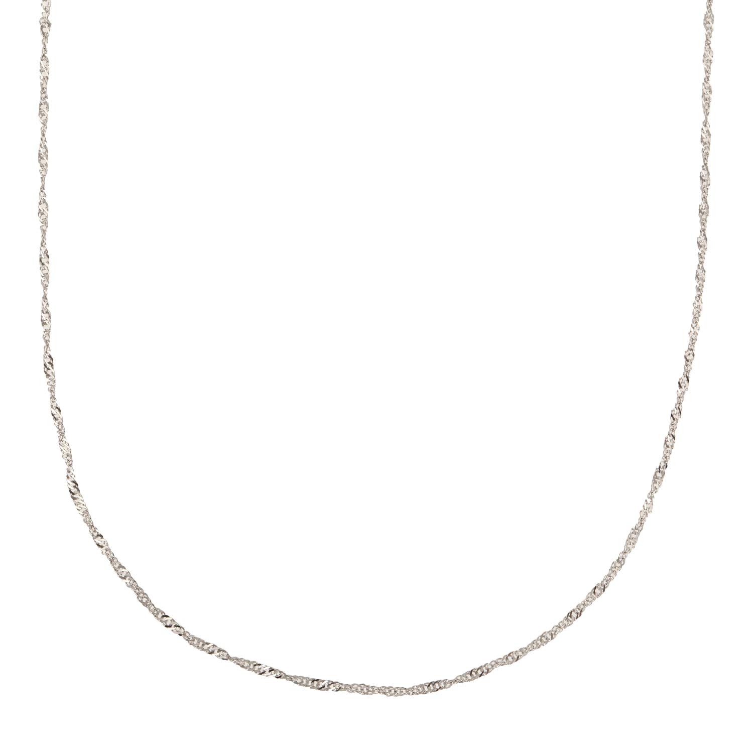 

Pt850 screw chain 40cm width certified Pt850 necklace [FAIRY CULLET] approx. 0.9mm approx. 0.9g
