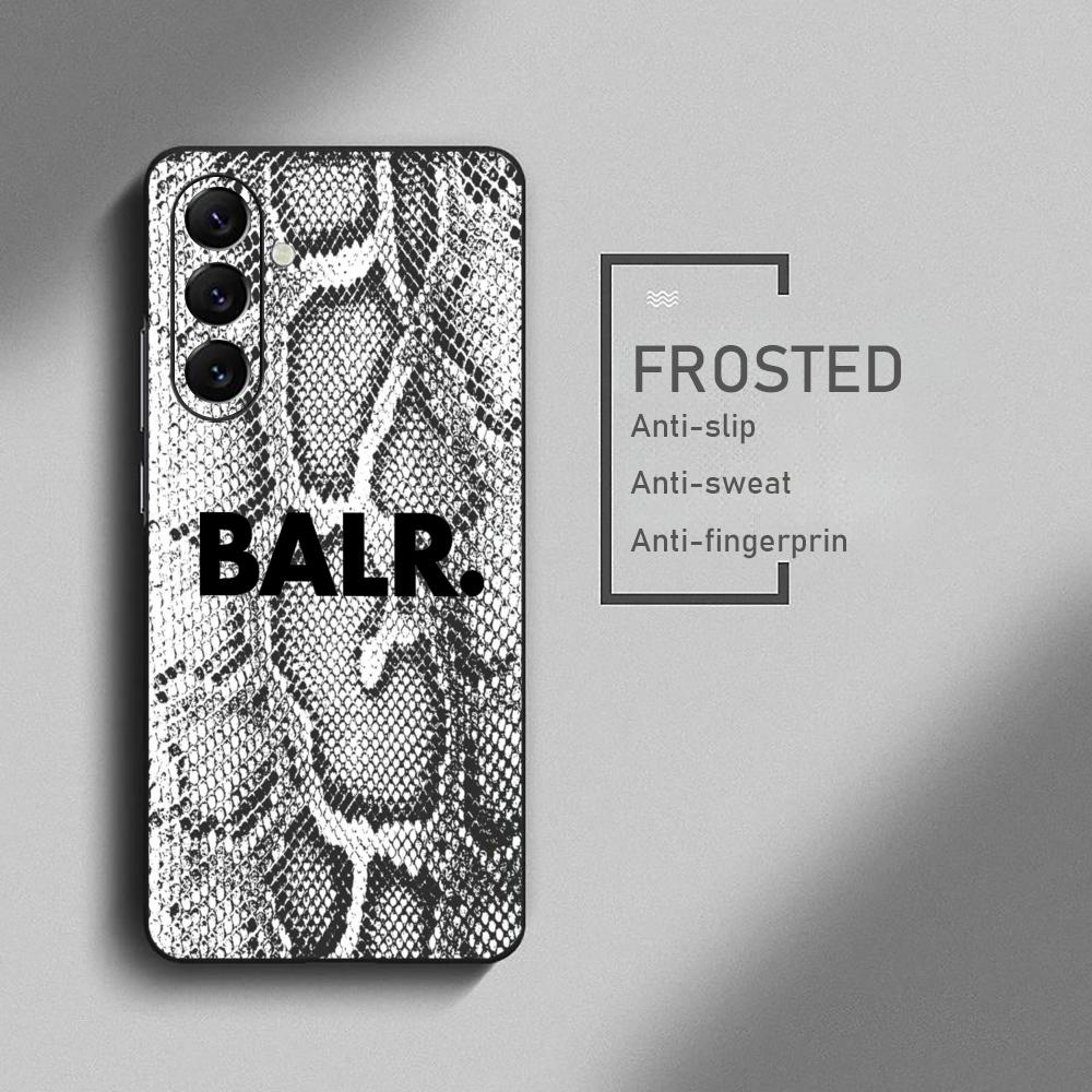 Trendy fashion B-BALR Phone Case For Samsung Galaxy S26 S25 S24 S23 S22 S21 Plus Ultra Note20 Soft Black