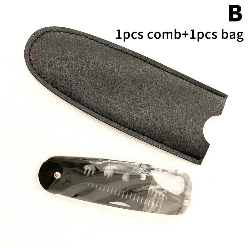 

Складная расческа из нержавеющей стали для мужчин, расчески для укладки бороды, антистатическая портативная расческа для усов, многофункциональные парикмахерские инструменты