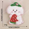 Duoku Cartoon Rabbit & Strawberry Self-Adhesive Embroidery Cloth Patch for DIY Clothing Accessories