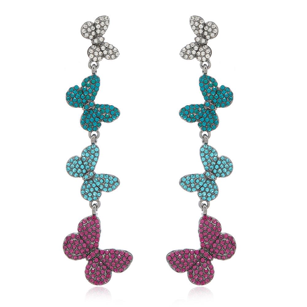 Colorful Summer Butterfly Tassel Earrings: Versatile High-End Fashion Design