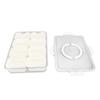Divided Serving Box with Transparent Lid Removable Handle Snap Lock Portable Snack Platter for