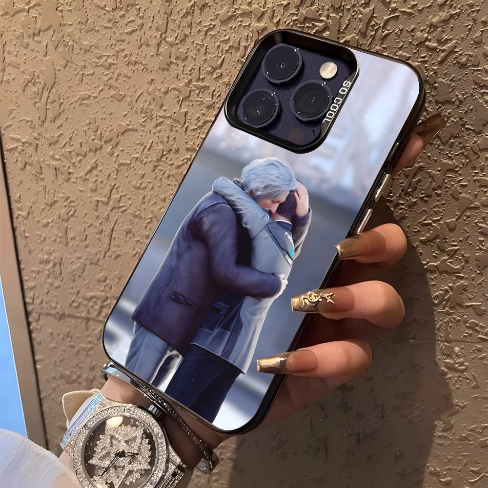 Game C-Connor  B-Become Human For iPhone 17,16,15,14,13,12,11,Mini,Pro,E,SE4,XS,MAX Black Shockproof Candy Matte Cover