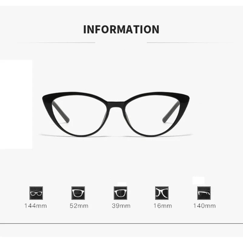 Anti Blue Light Fashionable and Simple Middle-aged and Elderly Reading Glasses Retro Cat Eye Men's and Women's Reading Glasses
