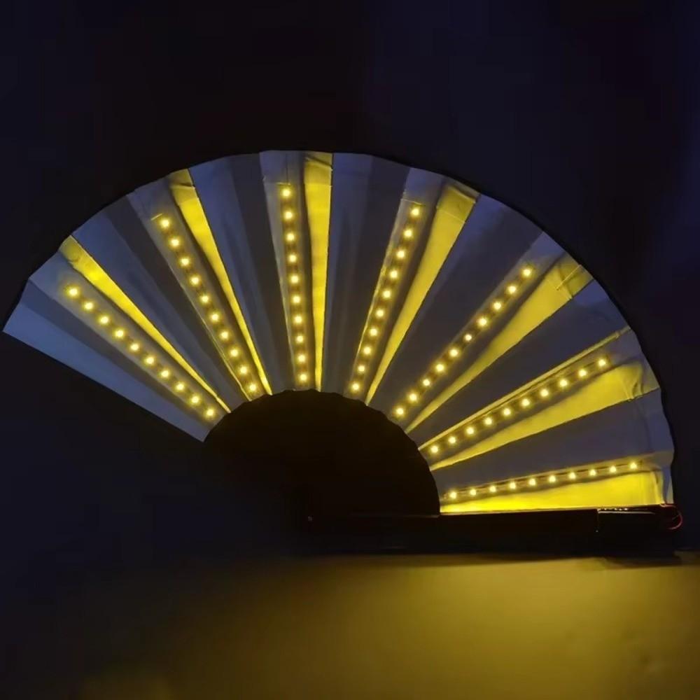 Mehrfarbige Lichter Fluoreszierender Faltbarer Handventilator Nachtaufführung Tanz DJ Bar Club