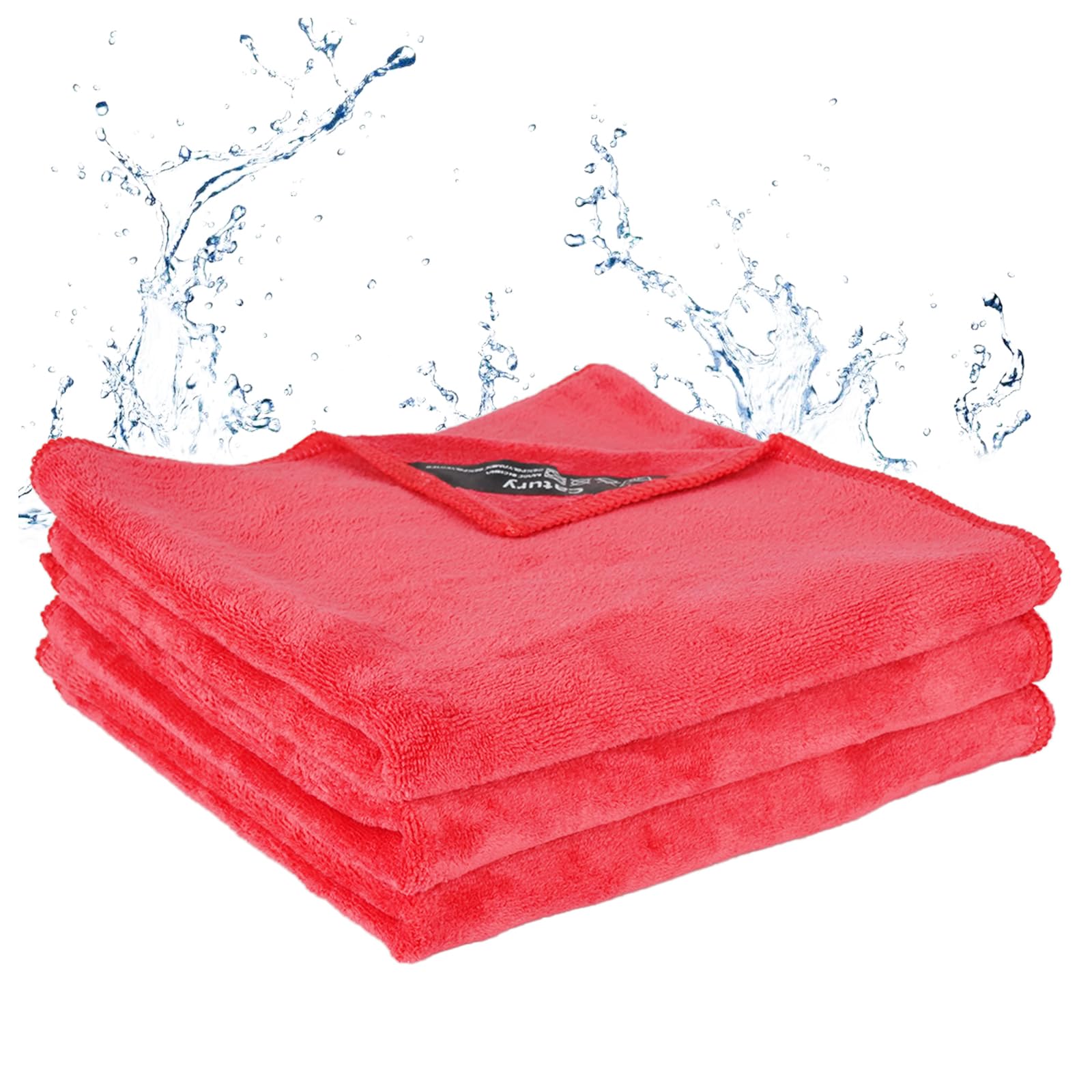 

Car Wash Towel, Microfiber Cloth, Large, 15.7 x 23.6 inches (40 x 60 cm), 40*60cm красный