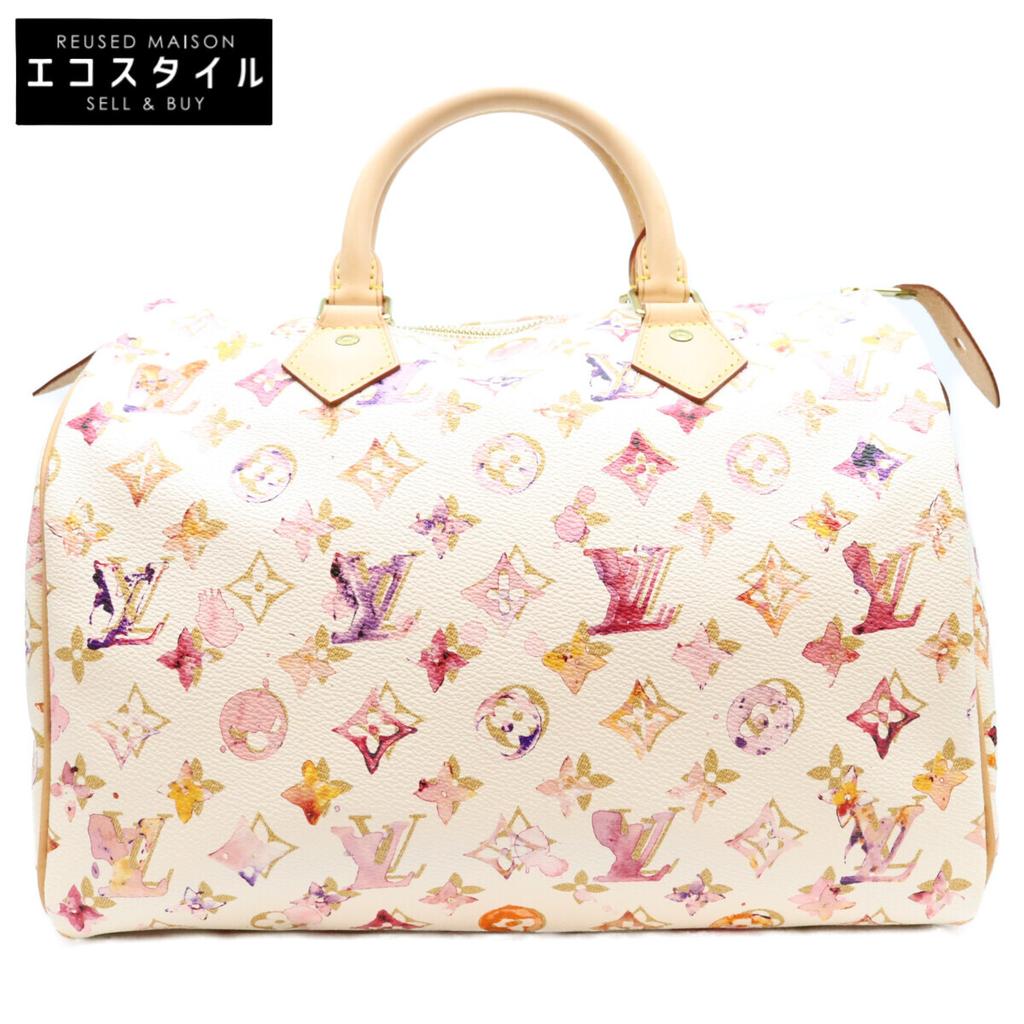 LOUIS VUITTON 2008 model M95751 Monogram Watercolor VVN Speedy 30 Boston Backpack Boston bag Bron (White)Used