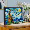 Zmart 1731-Piece Creative 3D Oil Painting Building Block Set, Famous Art Photo Frame, 3D Puzzle Assembly Kit, Mosaic Art, 3D Puzzle, Oil Painting