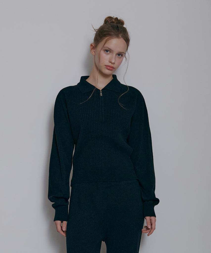 ODER One Mile Half-Zip Collar Pullover - Black