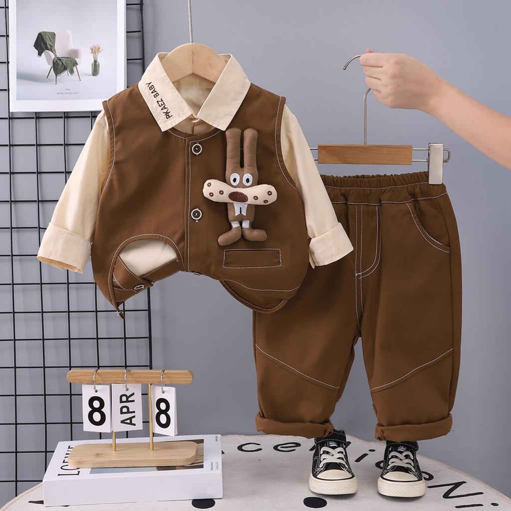 Kids Casual Long-Sleeve Set, Comfortable Daily Wear Outfits