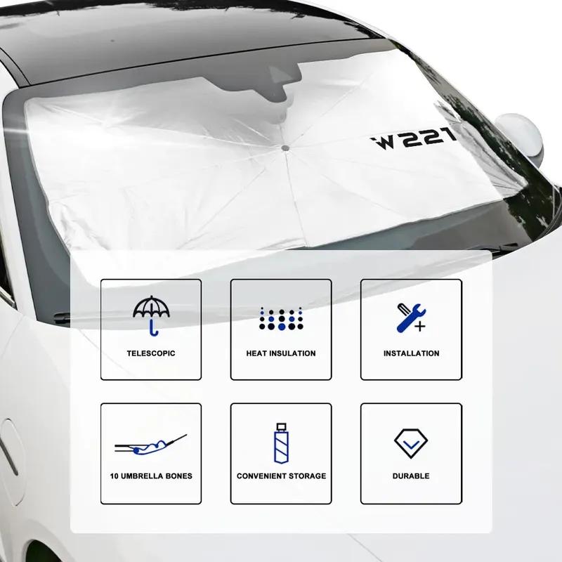 Car Windshield Sunshade Umbrella Parasol For Mercedes W108 W124 W176 W177 W126 W140 W222 W168 W169 W203 W204 W205 W210 W212 W213