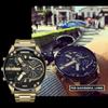 Herrenuhr personalisiert großes Zifferblatt trendige Uhr Edelstahl mit Quarzwerk