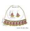 Elegant European Retro Gemstone Necklace & Earrings Set