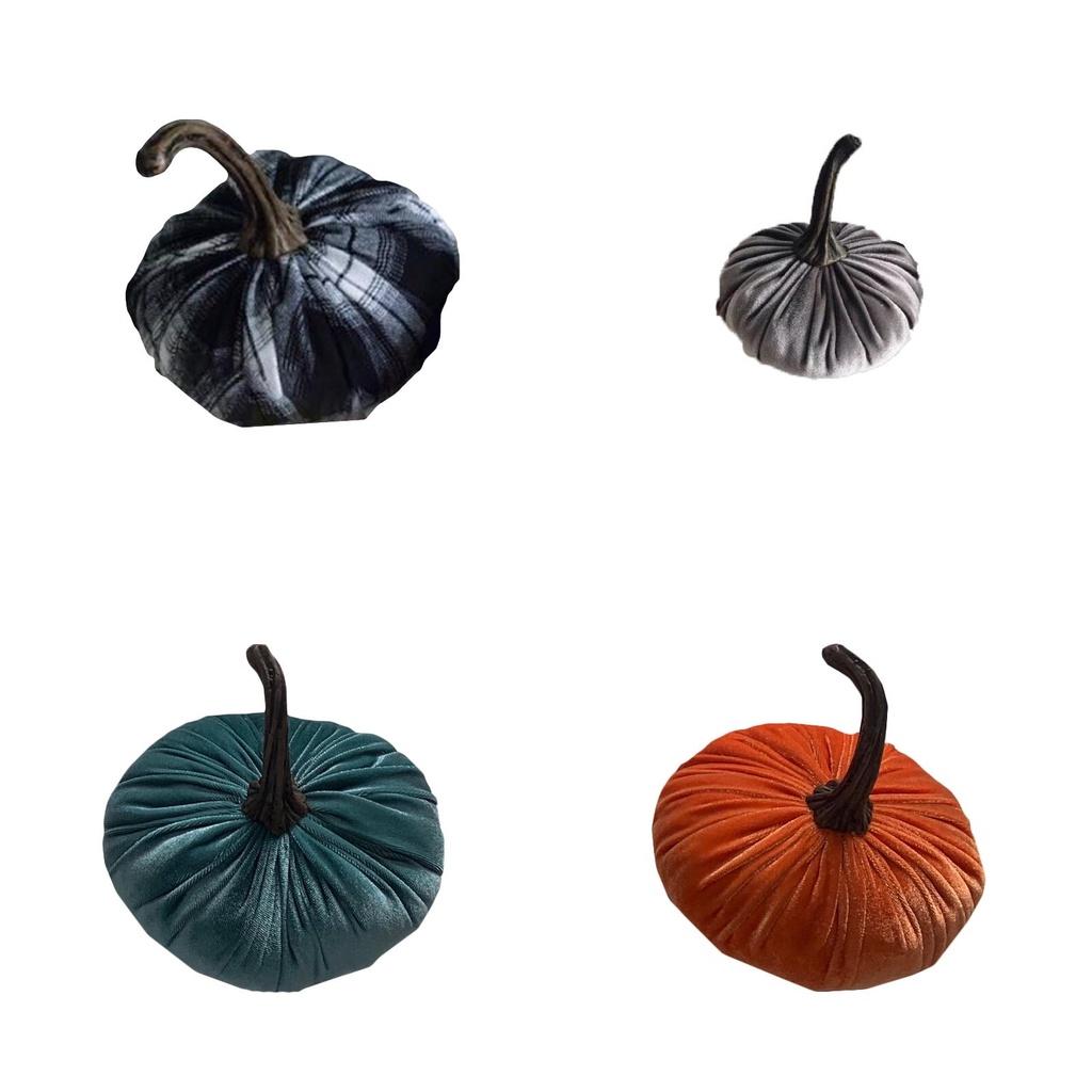 Elegant Blue Pumpkin Plush Pillows Ideal For Halloween And Autumn Decorations