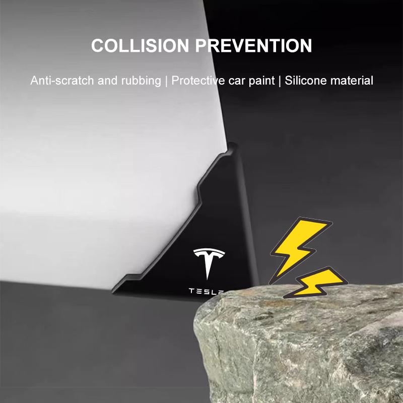 2 Buc. Protecție Silicon Colț Ușă Mașină Anti-Coliziune Pentru Tesla Model 3 Model X S 2016-2020 Autocolante TM3 TMX TMS Autocolant