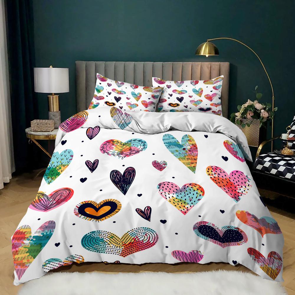 Small Fresh Three-Piece Girl Kit Quilt Cover Pink Fairy