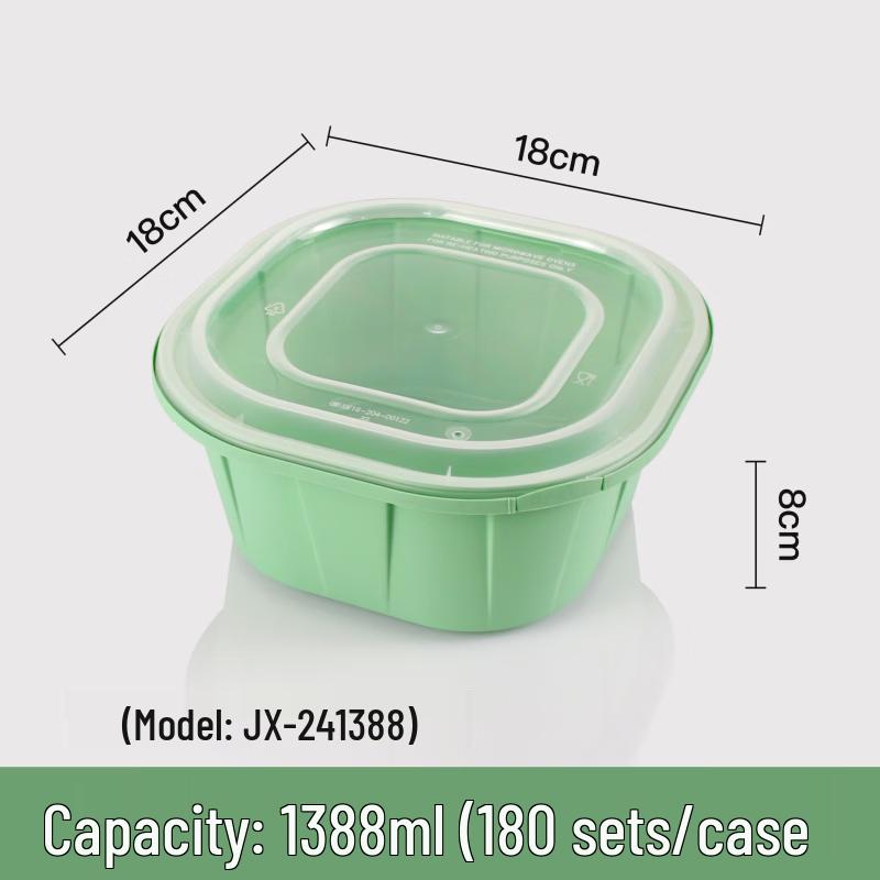 Handun Disposable Square Food Container with Lid