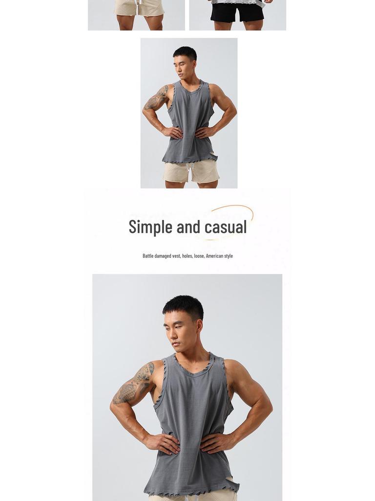 Men's Quick-Drying Stretch Basketball Vest for Summer Fitness & Outdoor Running