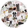 50pcs Clean Girl INS Aesthetics Art Graffiti Stickers Phone Guitar Laptop Suitcase Cup Waterproof Cartoon Sticker Kids Toys