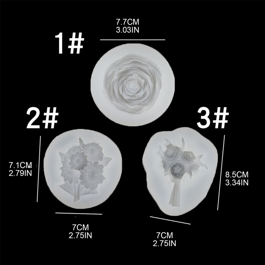 Sunflower- Peony- Sugar Chocolate Cake Fondant Mold Diy Baking Manual Candle Mold Food Grade Silicone Fondant Mould