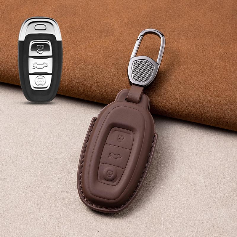 Luxury  Leather Car Key Cover for FAW Hongqi HS5 H5 H9 HS7 H7 L5 HS3 L9 HS9 Shell Case Workmanship Like Silk