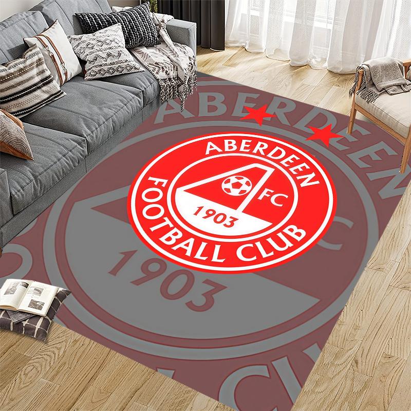 Aberdeen FC Home Sofa Decoration for Living Room & Bedroom, Non‑Slip Play Flannel Floor Mat for Game Room