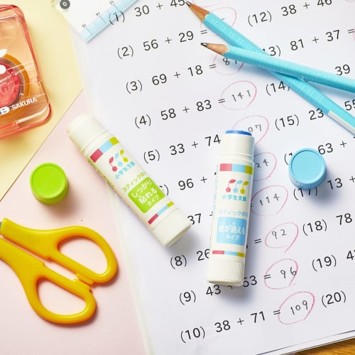 Sakura Crepas Glue Elementary School Stationery Glue Stick Color Disappearing Type 5 Pieces G Kokei Nori C(5)