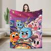 The Amazing World Of Gumballs Blanket  Picnic Flannel Throw Blanket For Couch Bed Warm Soft Design Quality Bedspread Gift Idea