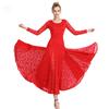Women Modern Dance Dress Waltz Ballroom Dance Tango National Standard Dance Clothes Long Sleeved Performance Suit