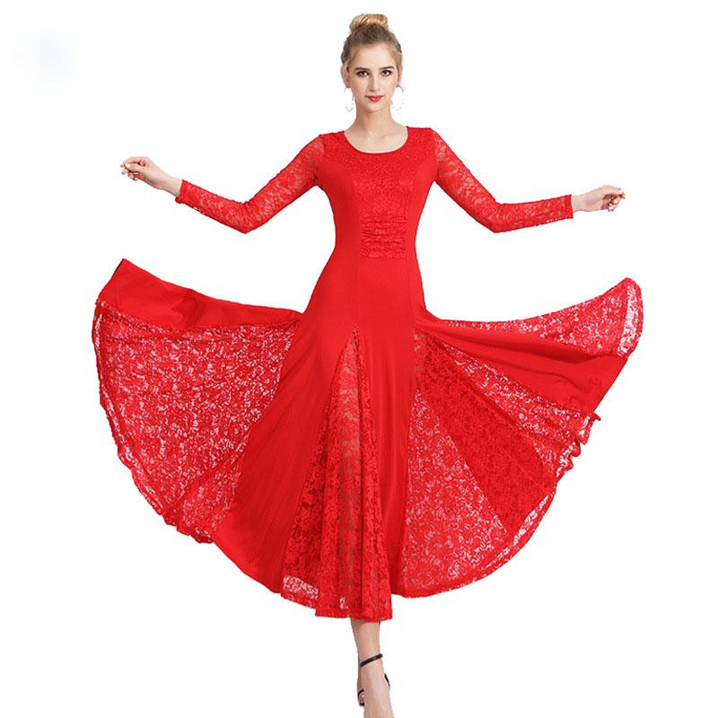 Women Modern Dance Dress Waltz Ballroom Dance Tango National Standard Dance Clothes Long Sleeved Performance Suit