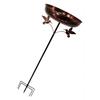 Metal Bird Bath 5 Prongs Base Stake Multipurpose Freestanding Birdbath Birdfeeder for Flowerbed Lawn Outside Backyard Patio