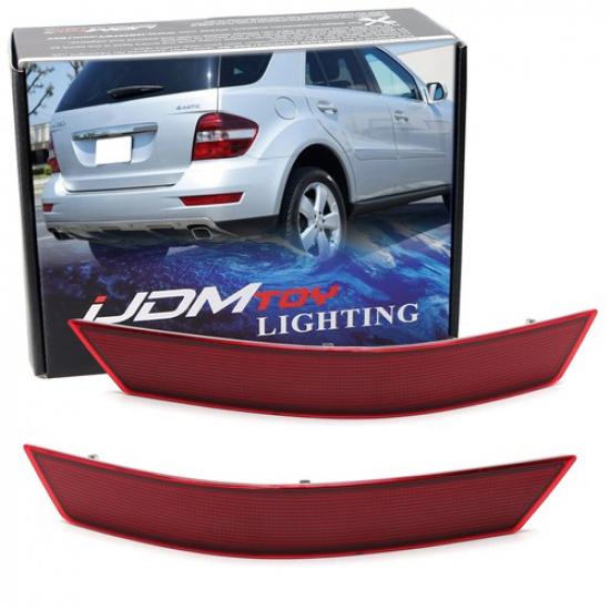 OE-Spec LH RH Red Lens Rear Bumper Reflector For Mercedes 2008-11 W164 ML-Class