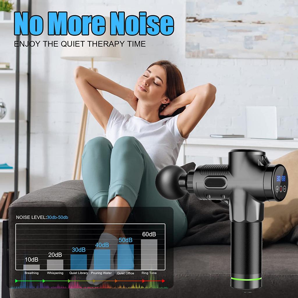 Fascial Massage Gun Electric Percussion Pistol Massager For Body Neck Back Deep Tissue Muscle RelaxationFitness