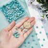 100/500/1000 Natural Turquoise Beads, 6mm Round Black Stone Bead Board Turquoise Gemstone Bracelet Necklace Earrings, Used for Jewelry Making