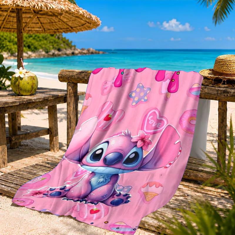 Cartoon Hawaii Artwork Printed Microfiber Beach Towel, Soft And Absorbent, Quick-Dry, Ideal for Summer Travel, Beach Essential, Swimming Pool
