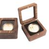 Customizable Handmade Square Wooden Commemorative Coin Storage Gift Box Transparent Window for Medal Silver Coins Made