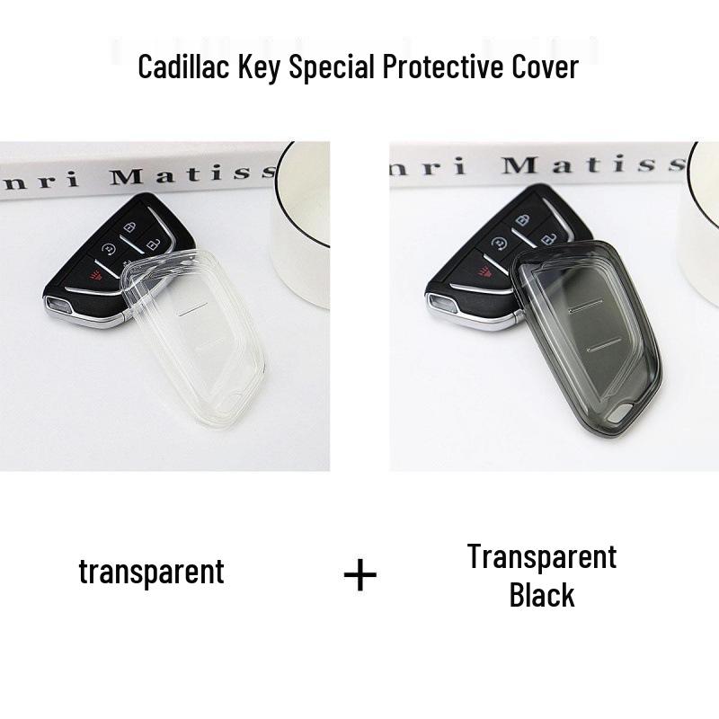 Transparent Soft Shell Key Case for Cadillac CT5, XT5, CT4, GT4, CT6