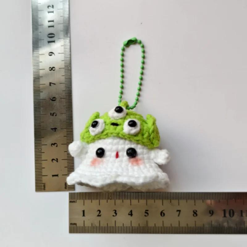 Crochet Ornament Finished Positive Figures Crochet Animals Ghost Desk Accessory Home Office Decor Christmas New Year Party Gift
