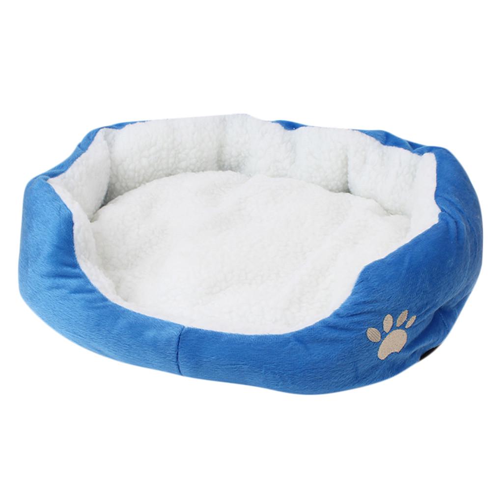 Pet Dog Puppy Fleece Warm Bed House Plush Cozy Mat Pad