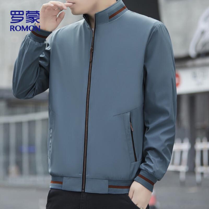 ROMON Men's 2617 Casual Windproof Stand-Collar Jacket