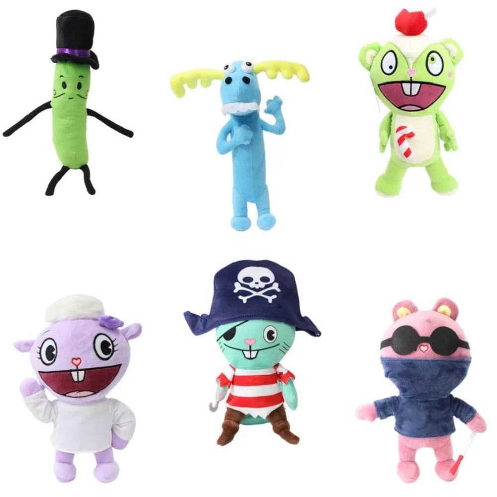 25CM Raro Amigos da Árvore Feliz Anime Amigos da Árvore Feliz Soldado Fliqpy Brinquedos de Pelúcia Bonecas Militar Flipy Boneca Brinquedo de Pelúcia para Crianças Presente