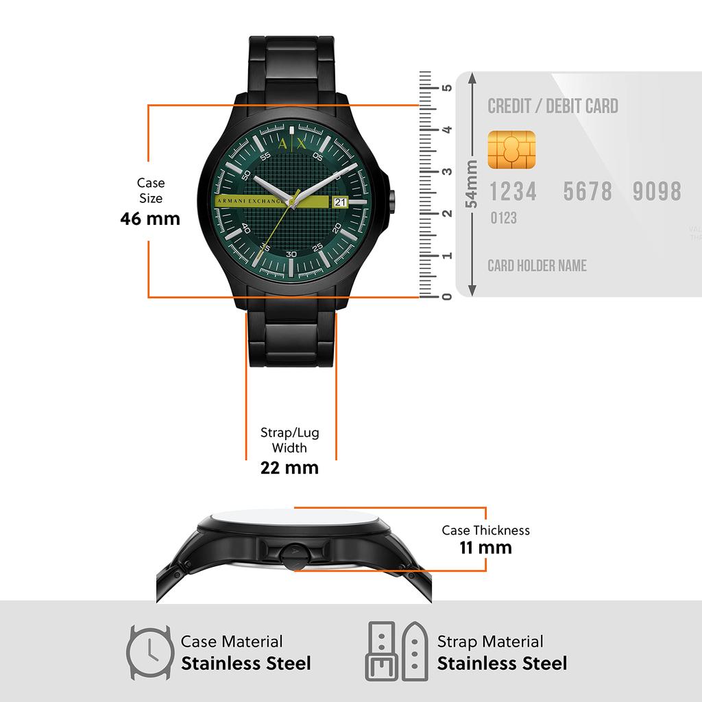 Armani Watch AX2450 Black [AX Exchange] Men's
