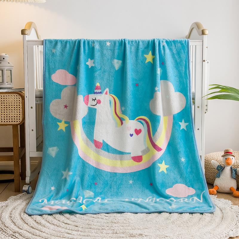 Coral Fleece Baby Blanket: Single-Layer Flannel, Ideal Gift & Cover for Children