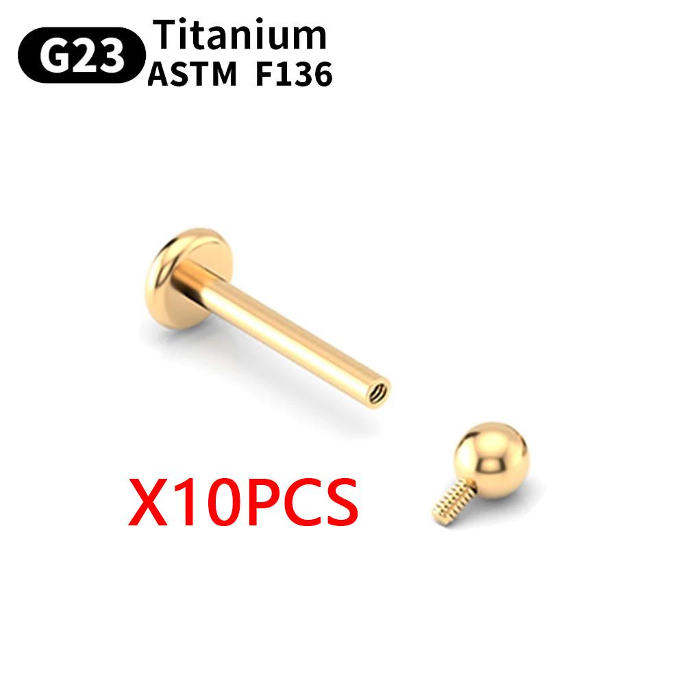 10 Stück Augenbrauen Piercing Schmuck Labret Lippenstecker G23 Titan Septum Piercing Nasenring C-Stab Körperschmuck Für Frauen