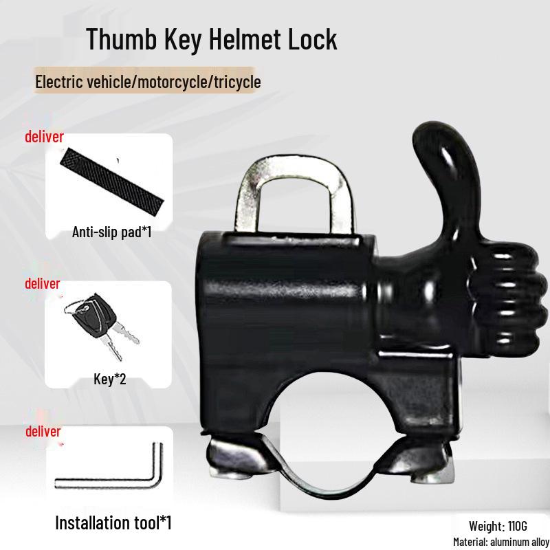 Anti-Theft Electric Bike Helmet Lock - Pry-Proof Fixed Hook for Bicycles