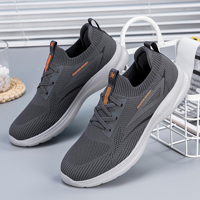 Fashion Autumn New Knitted Shoes Mom Shoes Connected Mail Order Sports Casual Shoes Ladies Casual Comfortable Single Shoes Men